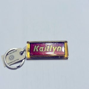 Solar Powered Blinking Name Keychain: Kaitlyn
